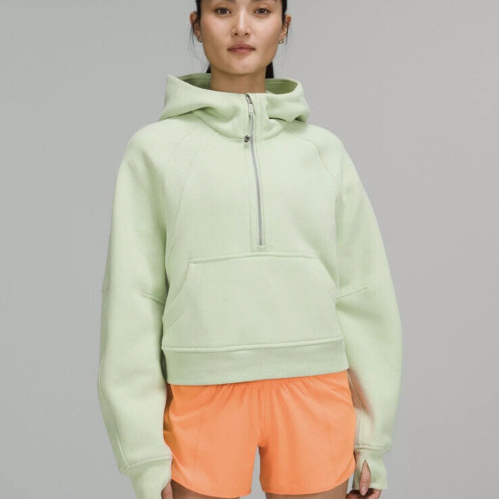 lululemon Oversized Half-Zip Scuba creamy mint size XS